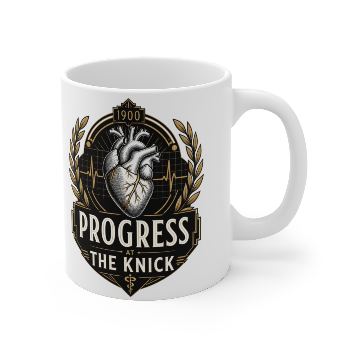 The Knick "Progress at The Knick" White Mug