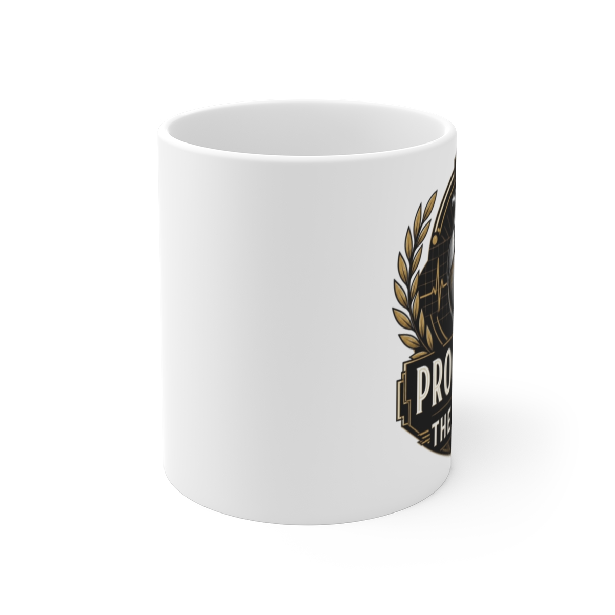 The Knick "Progress at The Knick" White Mug - alternate angle 1, merchandise